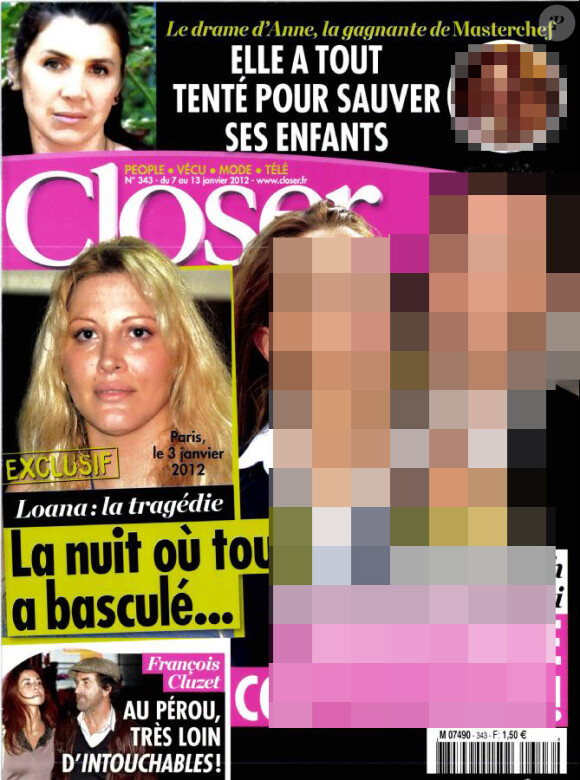 La couverture du magazine Closer du 7 janvier 2012