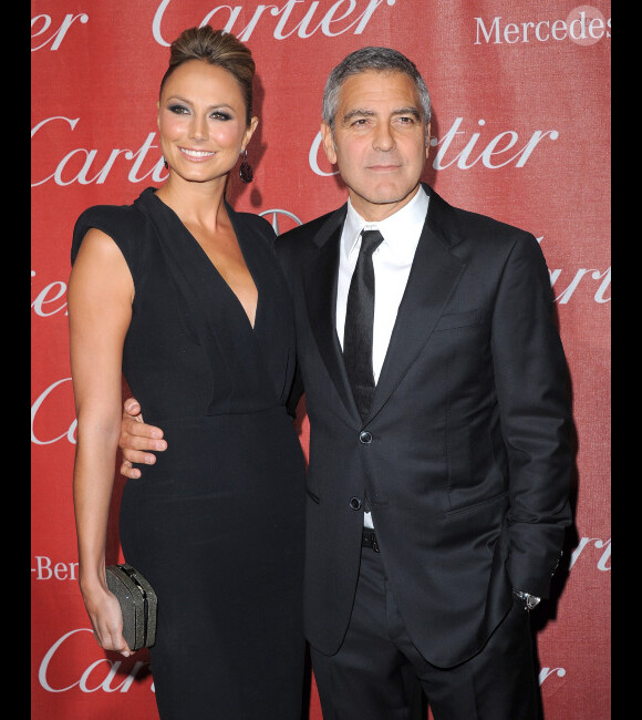 George Clooney et Stacy Keibler, en janvier 2012 à Palm Springs.