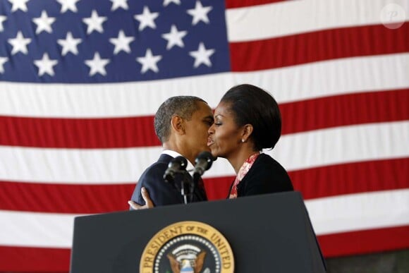 Michelle et Barack Obama, à Fort Bragg (Caroline du Nord), le 14 décembre 2011.