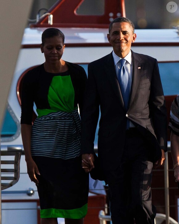 Michelle et Barack Obama à Hawaï, le 29 décembre 2011.