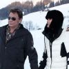 Johnny Hallyday et Laeticia à Gstaad, le 23 décembre 2011.