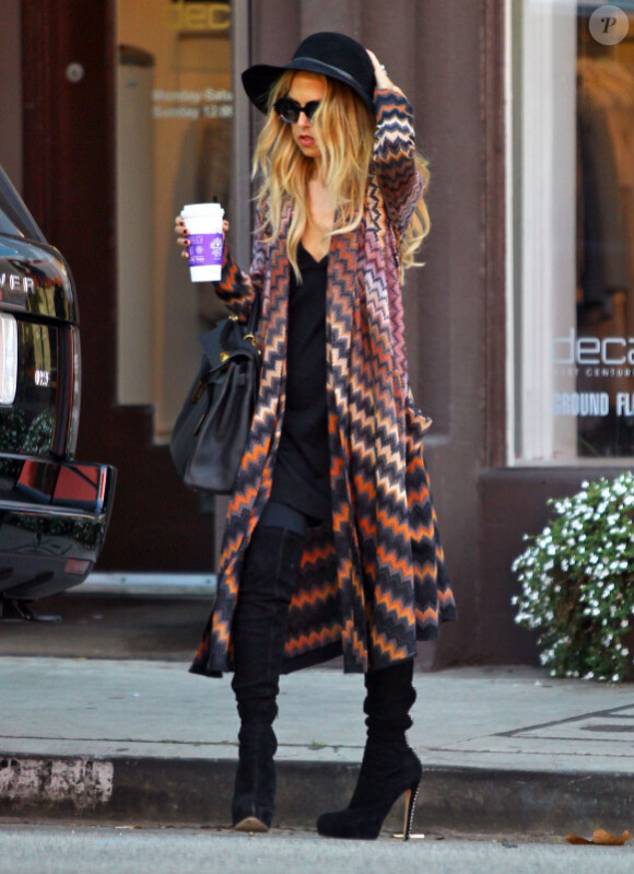 Rachel Zoe, stylée lors d'un après-midi sous le soleil de West Hollywood à Los Angeles, le 17 janvier 2012.