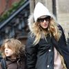 Sarah Jessica Parker et son fils James Wilkie à New York, le 17 janvier 2012.