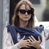 Natalie Portman et son fils Aleph, à Los Angeles le 14 janvier 2012.