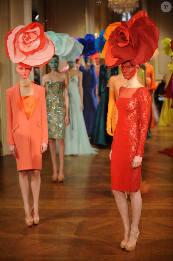 Défilé haute couture Alexis Mabille printemps-été 2012 à Paris, le 23 janvier 2012.