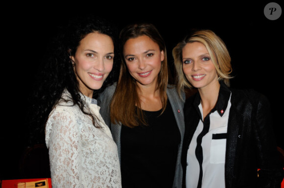 Sylvie Tellier, Sandrine Quétier et Linda Hardy lors de l'élection Cadum Baby 2012 à Paris, le 24 janvier 2012
