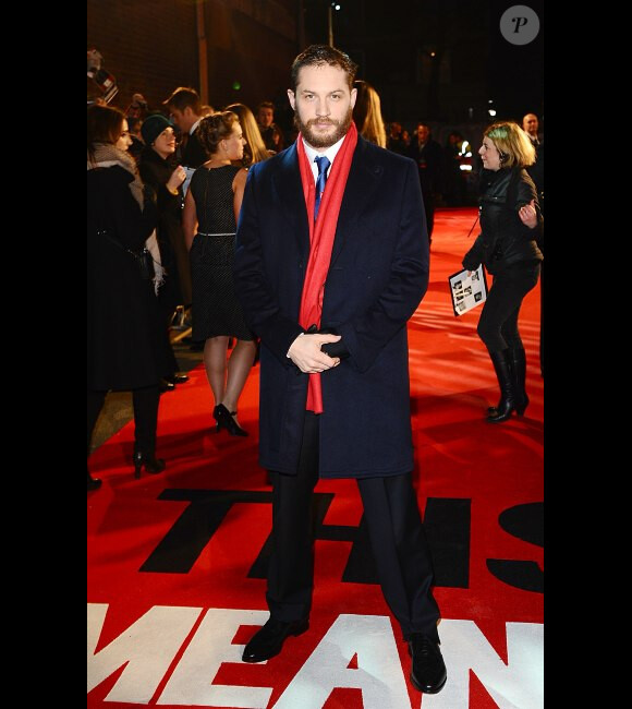 Tom Hardy lors de l'avant-première du film Target à Londres le 30 janvier 2012