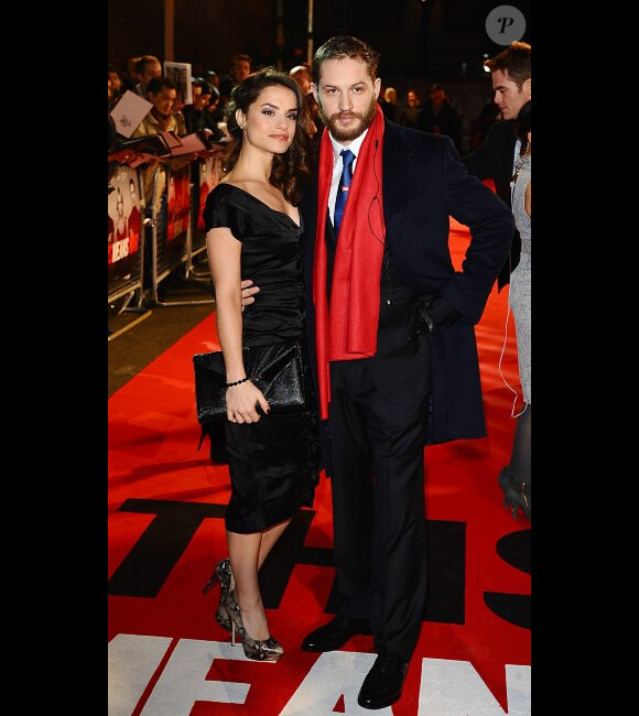 Charlotte Riley et Tom Hardy lors de l'avant-première du film Target à Londres le 30 janvier 2012