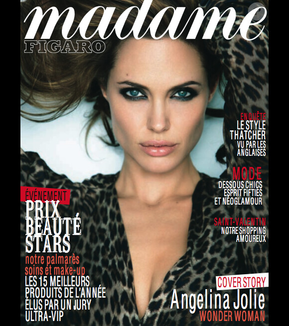 Angelina Jolie en couverture du magazine Madame Figaro du 4 février 2012