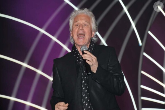 Gérard Lenorman aux Globes de Cristal, au Lido, le 6 février 2012.