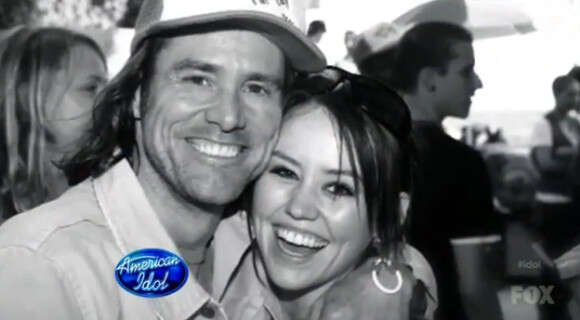 Image d'archives de Jim Carrey et sa fille Jane dévoilée dans American Idol. Casting diffusé le 22 janvier 2012 sur la Fox.