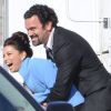 Eva Longoria et Ricardo Chavira s'éclatent comme des petits fous sur le tournage de la dernière saison de Desperate Housewives à Los Angeles le 13 février 2012