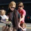 Nicole Kidman, Keith Urban et leurs filles Sunday Rose et Faith Margaret le 5 février 2012 à Los Angeles s'offrent une petite journée en famille