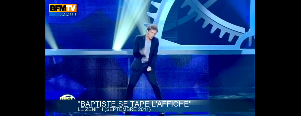 Vidéo : Baptiste Lecaplain se tape l'affiche au Bataclan - Purepeople