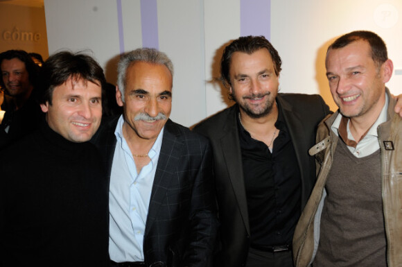 Fabrice Santoro, Mansour Bahrami et Henri Leconte le 16 février 2012 pour l'inauguration d'un espace de restauration chic Côme et d'un Affinity Spa au sein du Waou Club Med Gym Maillot à Paris
 
