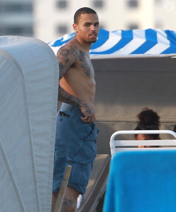 Chris Brown à Miami, le 19 février 2012.