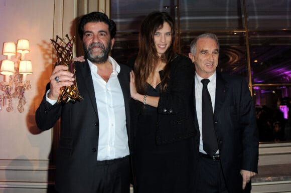 Alain Attal, Maiwenn et Alain Terzian au Dîner des producteurs, à Paris le 20 février 2012.