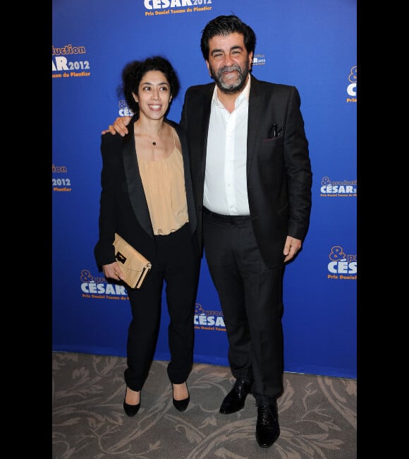 Naidra Ayadi et Alain Attal au Dîner des producteurs, à Paris le 20 février 2012.