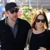 Emily Blunt et John Krasinski vont déjeuner dans un restaurant à Los Angeles, le 21 février 2012
 