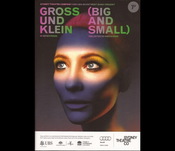 L'affiche de Grand et petit, avec Cate Blanchett - Théâtre de Sydney.