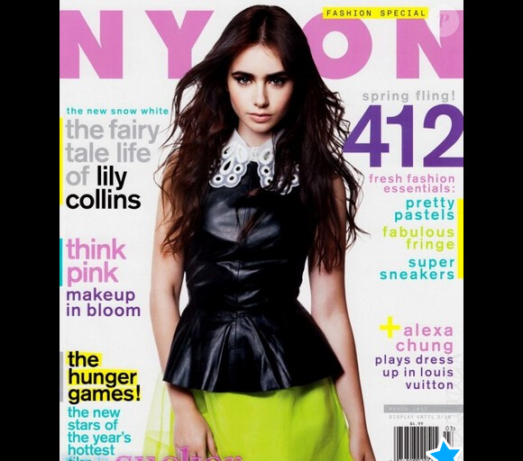Lily Collins dans le magazine Nylon de mars 2012