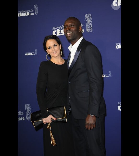 Omar Sy et son épouse Hélène lors des César 2012 le 24 février