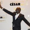 Omar Sy lors des César 2012 le 24 février : il explose de joie avec son prix d'interprétation