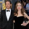 Angelina Jolie et Brad Pitt à la cérémonie des Oscars, le 26 février 2012.