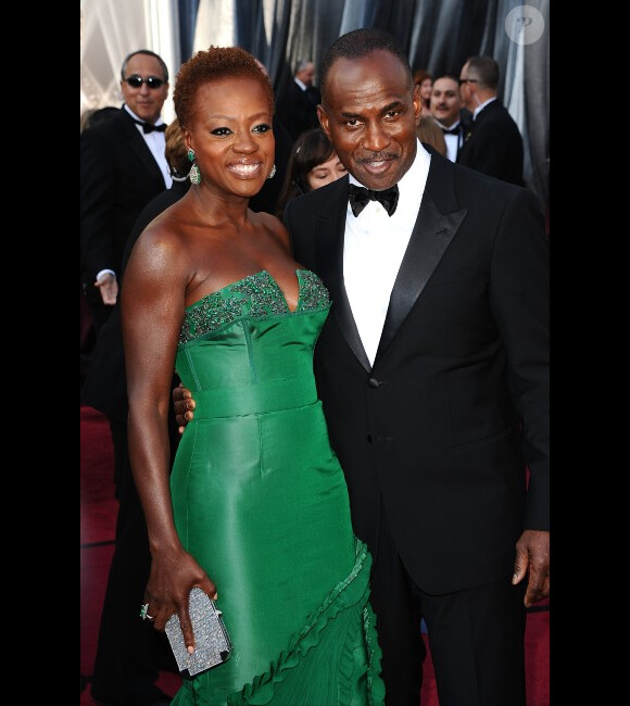 Viola Davis et son mari Julius Tennon à la cérémonie des Oscars, le 26 février 2012.