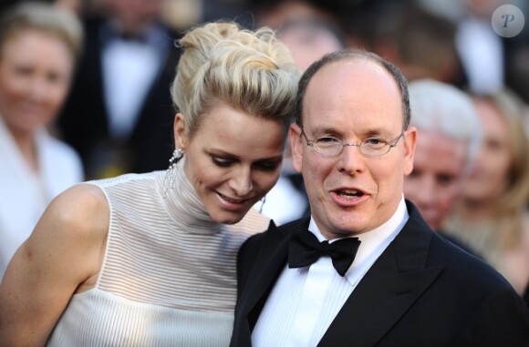La princesse Charlene et le prince Albert de Monaco à la cérémonie des Oscars, le 26 février 2012.