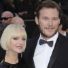 Anna Faris et son mari Chris Pratt à la cérémonie des Oscars, le 26 février 2012.