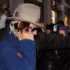 Johnny Depp à la sortie de son immeuble new-yorkais, le 27 février 2012.