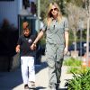 Heidi Klum emmène son fils Henry à son cours de karaté, à Los Angeles le 3 mars 2012.