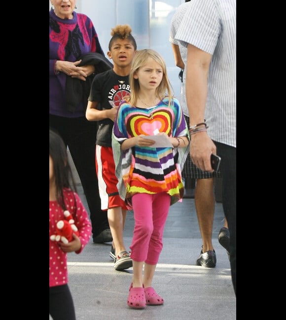 Heidi Klum et ses enfants vont au cinéma, à Los Angeles le 3 mars 2012.