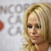 Pamela Anderson le 5 mars 2012 au casino Concord Card de Vienne en Autriche