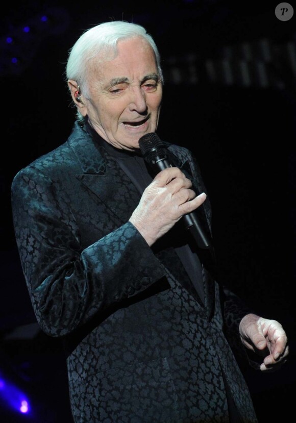 Charles Aznavour en concert à Moscou, le 12 décembre 2011.