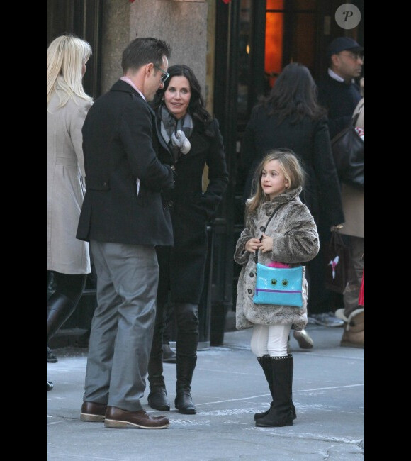 David Arquette, Courteney Cox et leur petite Coco en février 2012 à New York