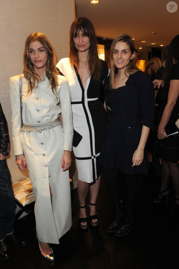 Elisa Sednaoui, Caroline de Maigret et Gaia Repossi lors de l'inauguration de la boutique Chanel au 51 avenue Montaigne à Paris.