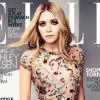 Ashley Olsen habillée d'une robe Dolce & Gabbana en couverture du magazine Elle UK d'avril 2012.