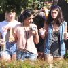Vanessa Hudgens, Selena Gomez et Ashley Benson, rejoignent le tournage de Spring Breakers, à Tempa, le 1er mars 2012.