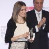 Letizia d'Espagne décernait le 13 mars 2012 des prix de littérature jeunesse, au palais royal de Correos, à Madrid.