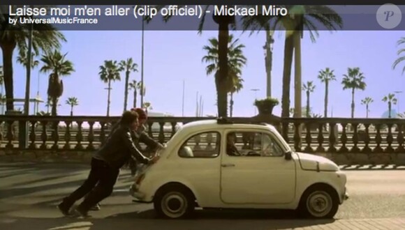 Image du clip de Laisse moi m'en aller, troisième extrait de l'album Juste comme ça de Mickaël Miro (mars 2012).