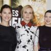 Virginie Ledoyen, Diane Kruger et Lea Seydoux lors du photocall du film Les Adieux de la Reine à Paris ke 15 mars 2012