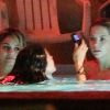 Selena Gomez, Ashley Benson et Vanessa Hudgens lors du tournage du film Spring Breakers le 14 mars 2012 à St Petersburg en Floride 