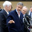 George Clooney après avoir été relâché à Washington le 16 mars 2012, a tenu un point presse 