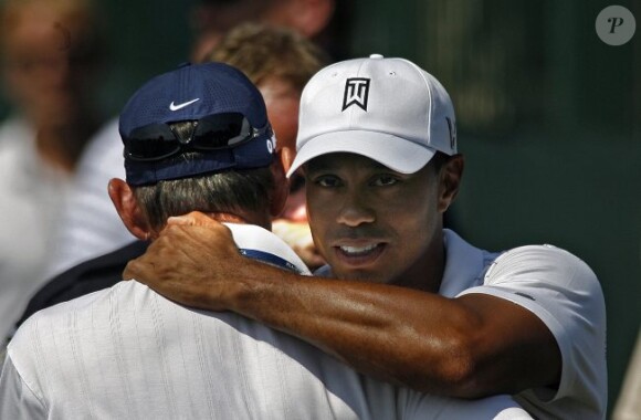 Tiger Woods et Hank Haney le 12 août 2009 à Chaska dans le Minnesota