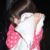 Katie Holmes, sa mère et sa fille Suri sont allées assister au spectable de Mary Poppins avant d'aller au restaurant, le 21 mars 2012 à New York