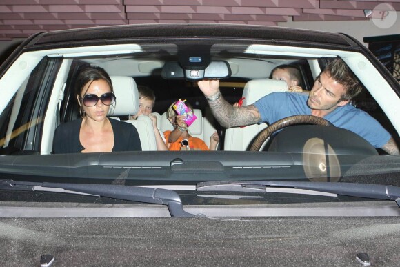 Sortie en famille à Beverly Hills pour les Beckham, en mai 2010