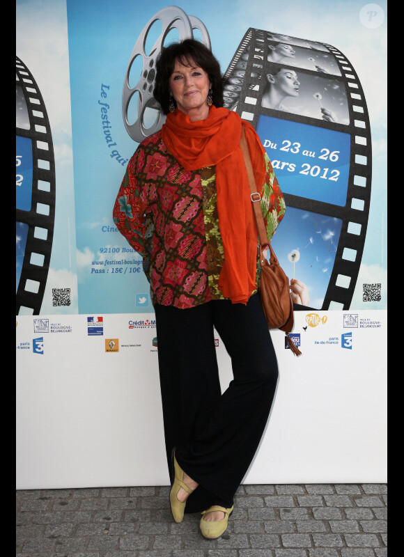 Anny Duperey lors de la séance d'hommage rendu à Bernard Giraudeau dans le cadre du festival international du film de Boulogne-Billancourt, le 24 mars 2012