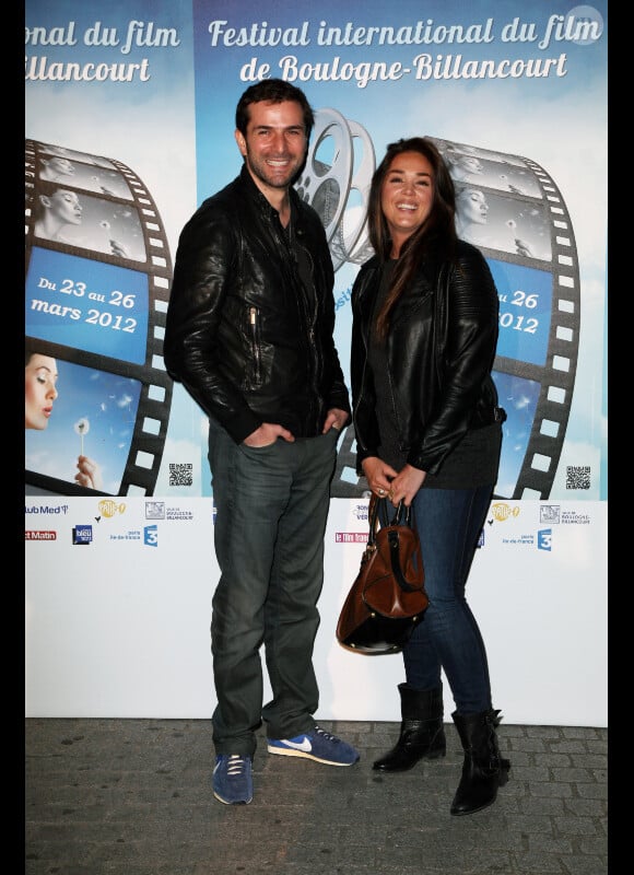 Grégory Fitoussi et Lola Dewaere lors de la séance d'hommage rendu à Bernard Giraudeau dans le cadre du festival international du film de Boulogne-Billancourt, le 24 mars 2012